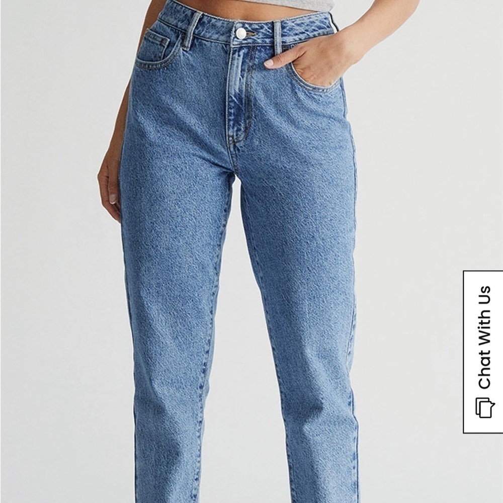 NWT PacSun June Blue Rigid Denim Mom Jean